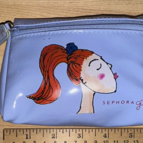 SEPHORA GIRLS Makeup Bag Small Purple Patent Leather RARE 2008 Vintage - Picture 8 of 8